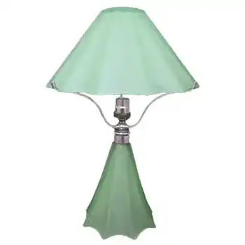 Bagley #934 Art Deco Uranium Green Glass Lamp