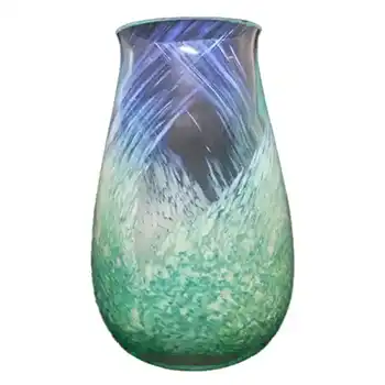 Caithness #4151 Green & White Glass 'Rondo' Posy Vase