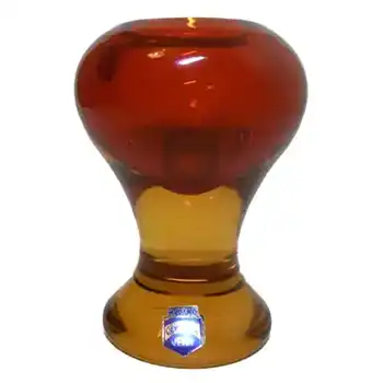Cenedese Murano / Sommerso Glass Candlestick - Signed + Label