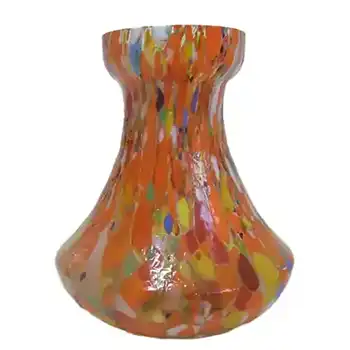Czech 1930's Multicoloured Spatter/Splatter Glass Vase