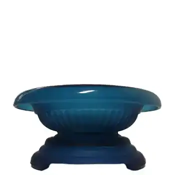 Davidson Art Deco 1930's Frosted Blue Glass Bowl 1910SD