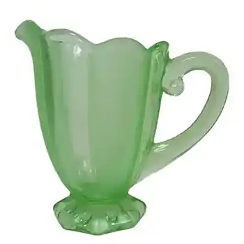 Stölzle #19511 Czech Art Deco 1930's Green Glass Jug