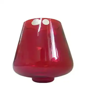 Elme Scandinavian Red Glass Optical Vase - Labelled