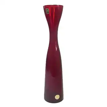 Elme 1970's Swedish/Scandinavian Red Glass Vase - Label