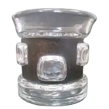 Flygsfors Signed Glass 'Tribal' Vase - Wiktor Berndt