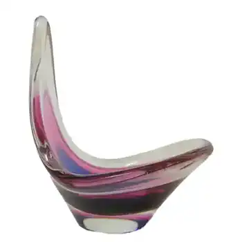 Flygsfors Coquille Glass Bowl by Paul Kedelv Signed '63