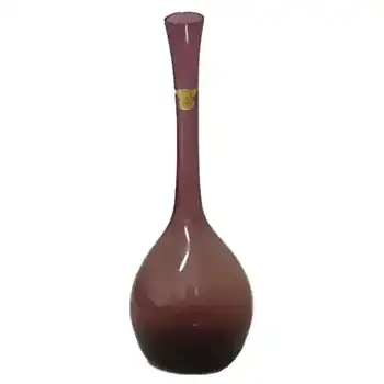 Gullaskruf/Arthur Percy Swedish Purple Glass Vase Label
