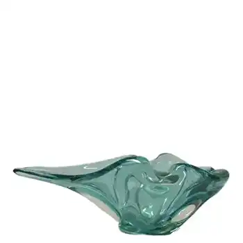 Harrachov Czech Turquoise Glass Sculpture Bowl #5/3576