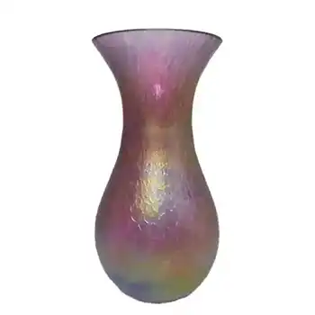 Heron Glass Pink Iridescent Vase - Boxed