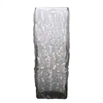 Ingrid/Ingridglas 1970's White Glass Bark Textured Vase