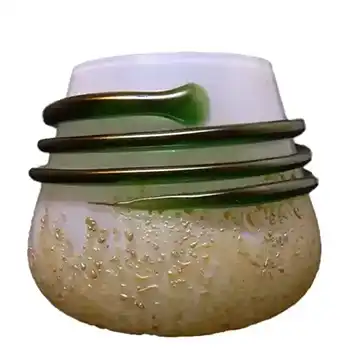 Kralik Art Nouveau 1900's Iridescent Corded Glass Vase