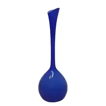 Lindshammar/Gunnar Ander 50's Swedish Blue Glass Vase