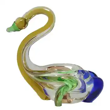 Mstisov Czech Glass Rhapsody Swan Bowl by Frantisek Zemek