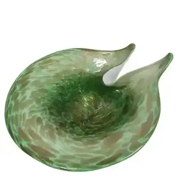 Vetro Artistico Veneziano Murano Glass Aventurine Bowl