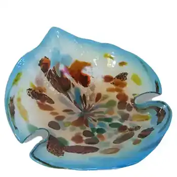Vetro Artistico Veneziano Murano Glass Aventurine Bowl