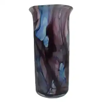 Phoenician Maltese Purple + Blue Glass Vase - Signed