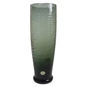 Reijmyre Swedish Smoky Textured Glass Vase - Labelled