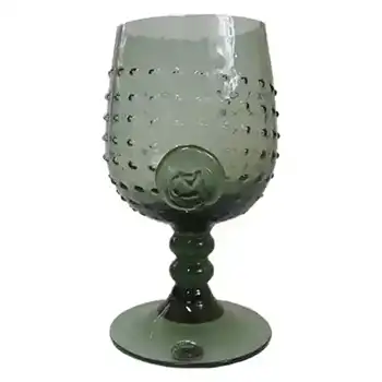 Reijmyre Swedish Smoky Textured Glass Goblet - Boxed