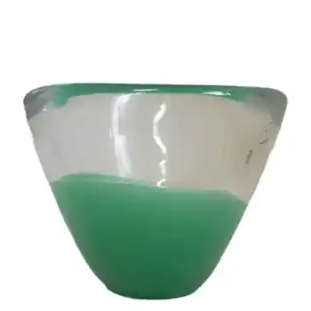 Salviati Murano Green Glass Bowl - Label + Acid Stamped