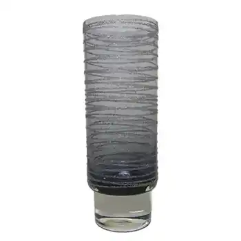 Sea Glasbruk 1970's Swedish Smoky Glass Vase - Rune Strand