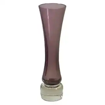 Large Sea Glasbruk 1970s Swedish Purple Glass Vase
