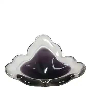 Sea Glasbruk 1970's Swedish Purple Glass Bowl - Signed
