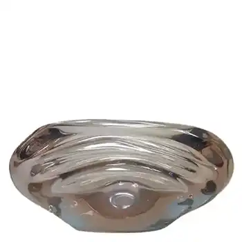 Skrdlovice #5449 Czech Pink & Blue Glass Bowl by Jan Broz