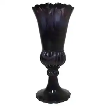 Davidson 1890's Victorian Malachite/Slag Glass Vase