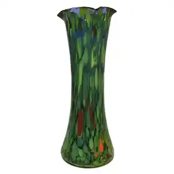 Czech 1930's Multicoloured Spatter/Splatter Glass Vase