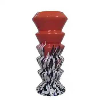Ernst Steinwald / Franz Tomschick Czech Red Spatter Glass Vase
