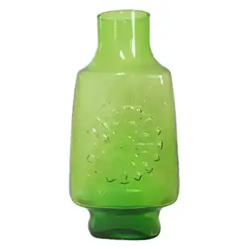 Stelvia Italian 'Opalina Fiorentina' Green Glass Vase