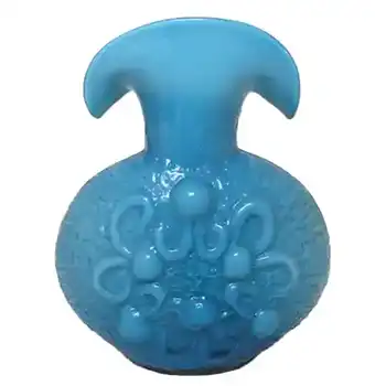Stelvia Italian Blue Glass Antiqua Vase by Wayne Husted