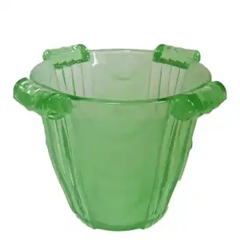 Stölzle #19682 Czech Art Deco 1930's Green Glass Celery Vase