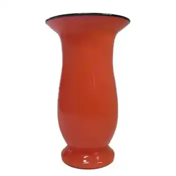 1930's Czech/Bohemian Red & Black Tango Glass Vase