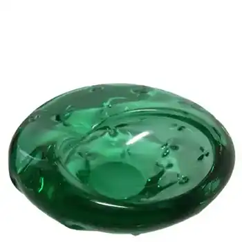 Zelezny Brod Sklo ZBS Czech Green Glass Bowl