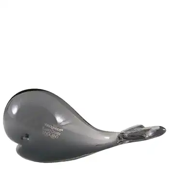 Wedgwood Lilliput Smoky Glass Whale L5012 - Labelled