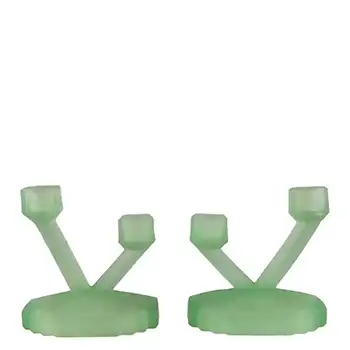 Bagley #3057 Art Deco Uranium Green Glass 'Bedford' Candlesticks