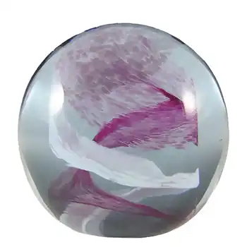 Caithness Pink Glass "Pastel" Paperweight/Paper Weight
