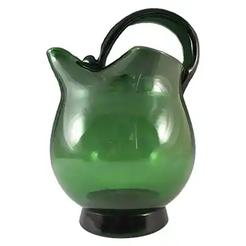 Empoli Verde Italian Large Green Glass Jug / Pitcher