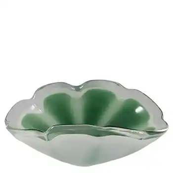 Flygsfors Coquille Glass Bowl by Paul Kedelv Signed '61