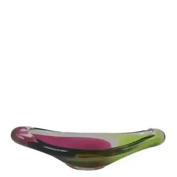 Flygsfors Signed 'Flamingo' Glass Bowl by Paul Kedelv