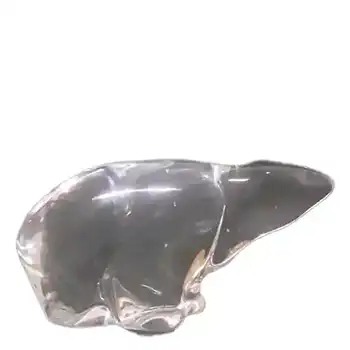 Hadeland Glass Polar Bear Paperweight - Marked