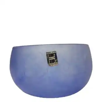 Hadeland Norwegian Blue Satin Glass Bowl - Labelled
