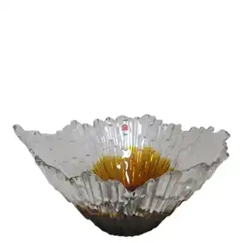 Humppila Amber Glass 'Revontulet' Bowl - Tauno Wirkkala