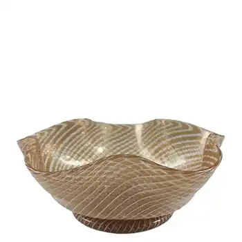 Salviati Filigree & Copper Aventurine Glass Bowl