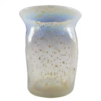 Salviati Murano Opalescent Glass Gold Leaf Vase