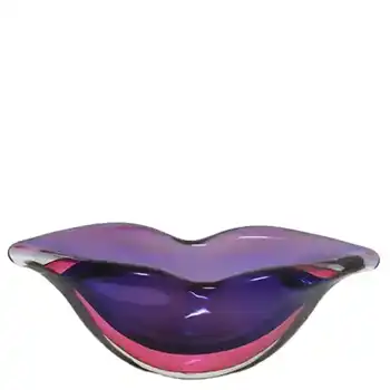 Archimede Seguso Murano Sommerso Glass Bowl - Labelled