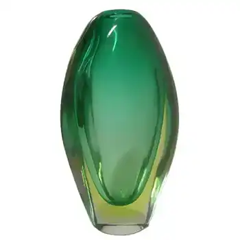 Arte Nuova Pustetto & Zanetti Murano Sommerso Uranium Glass Vase