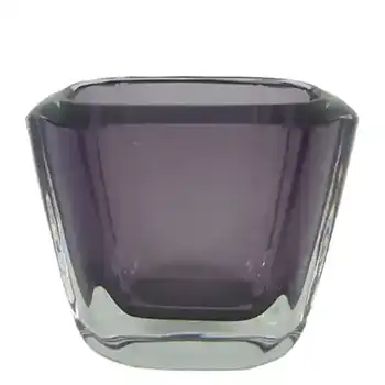 Strömberg #H93 Swedish Purple Cased Glass Vase / Cigarette Holder - Signed