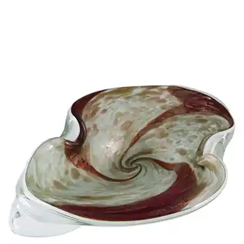 Fratelli Toso Murano Copper Aventurine Red Glass Bowl